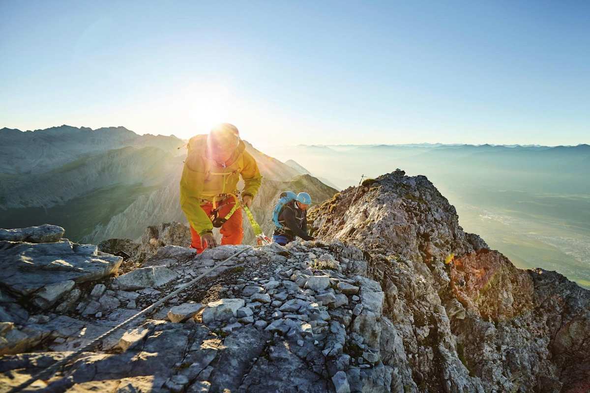 Am Innsbrucker Klettersteig hat man die Stadt immer im Blick
