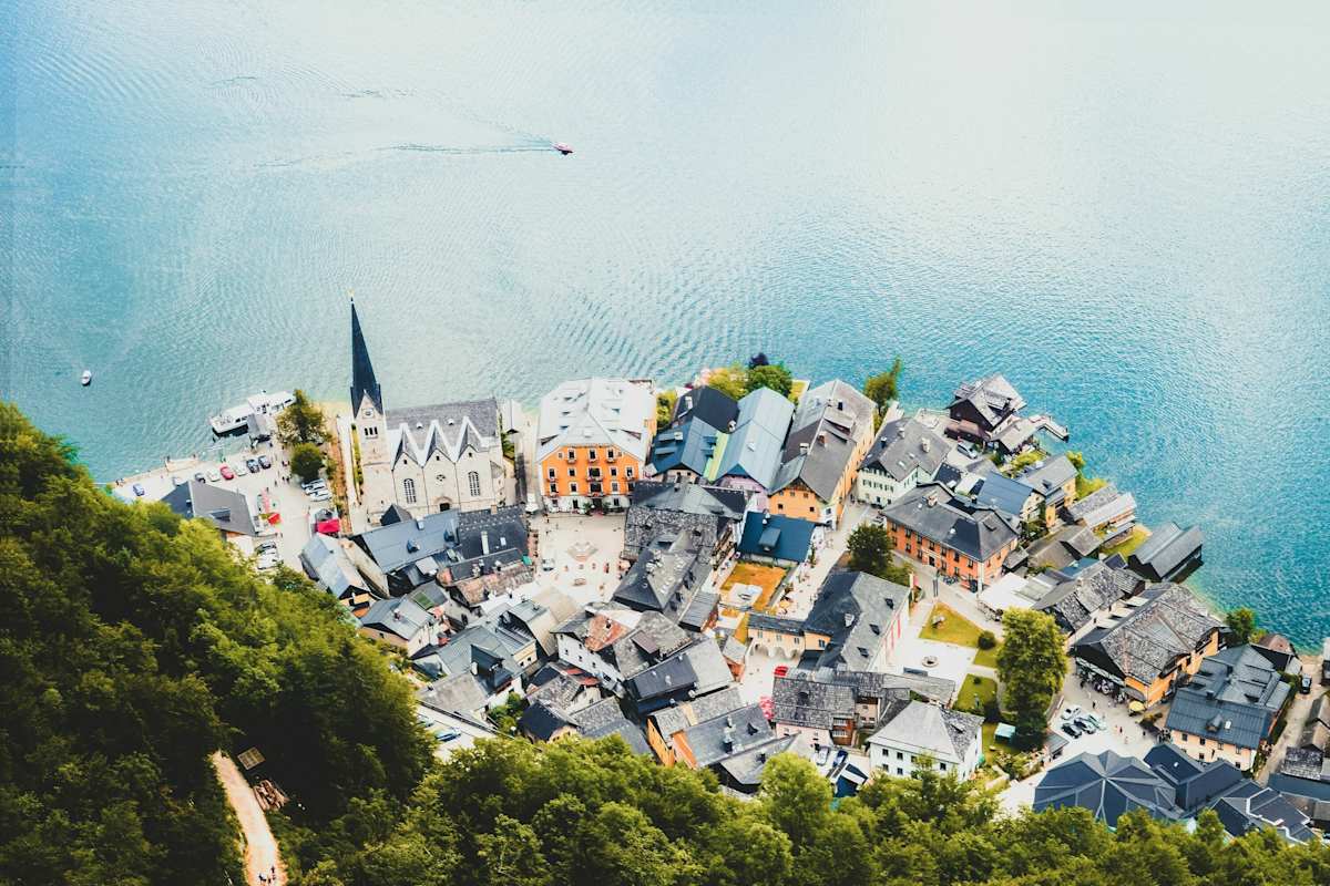 Hallstatt aus der Vogelperspektive 