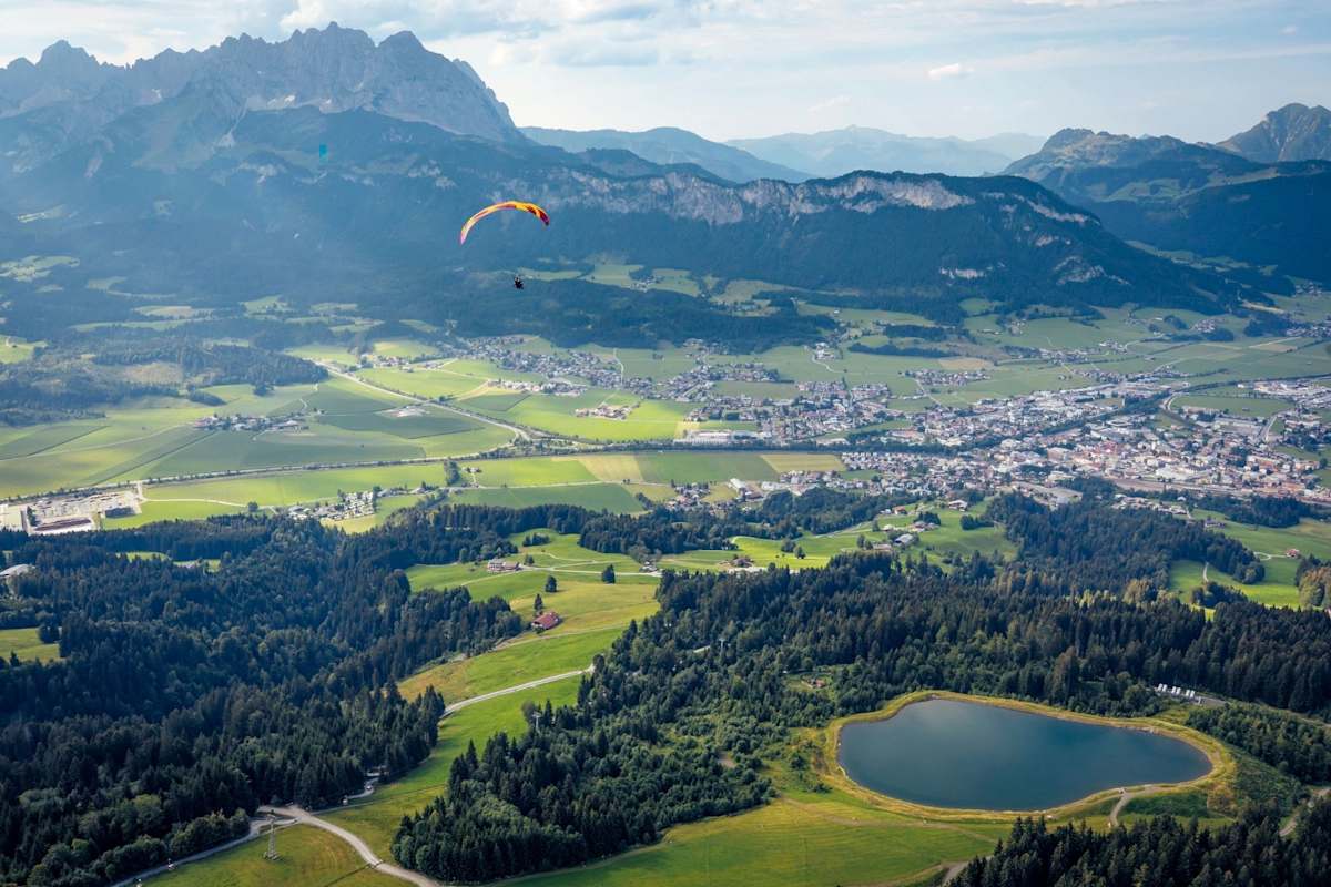 Blick auf die Kitzbüheler Alpen von oben