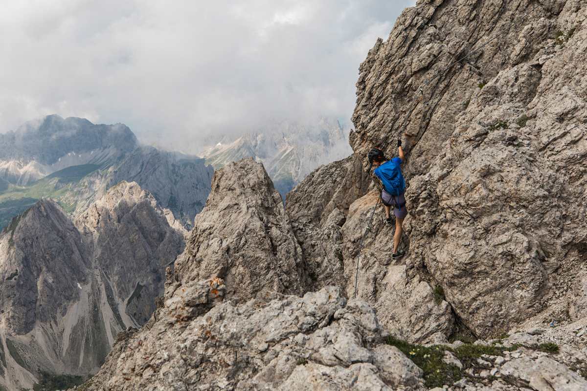 Kletterer in Wand Osttirol