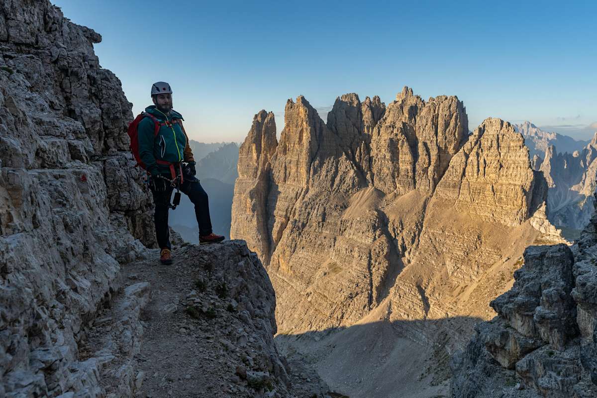 Bergsteiger am Weg hoch zur Gamsscharte