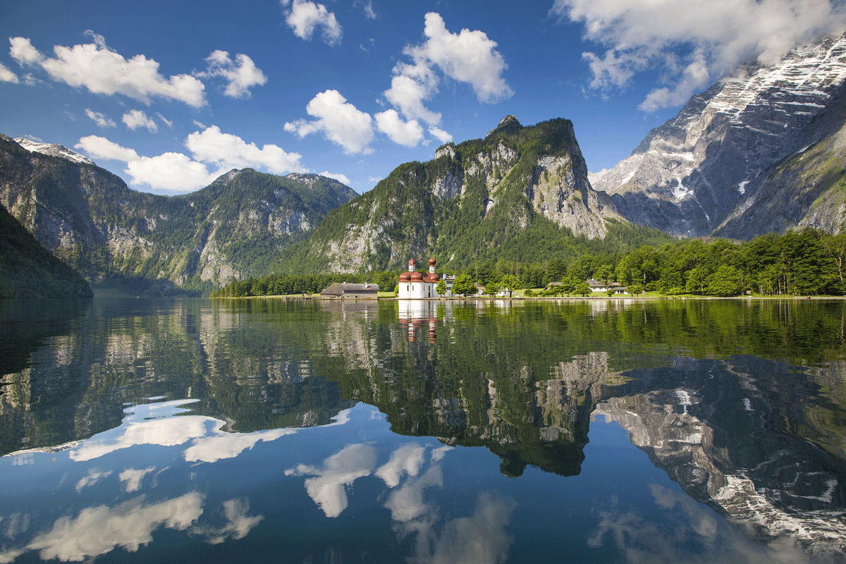 Königssee Barholomä in den Berchtesgadener Alpen