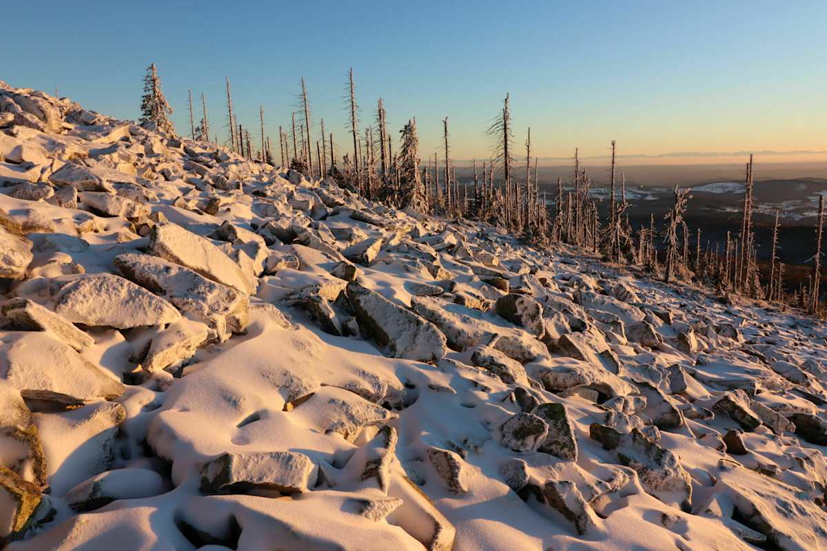 Sonnenuntergang am Lusen