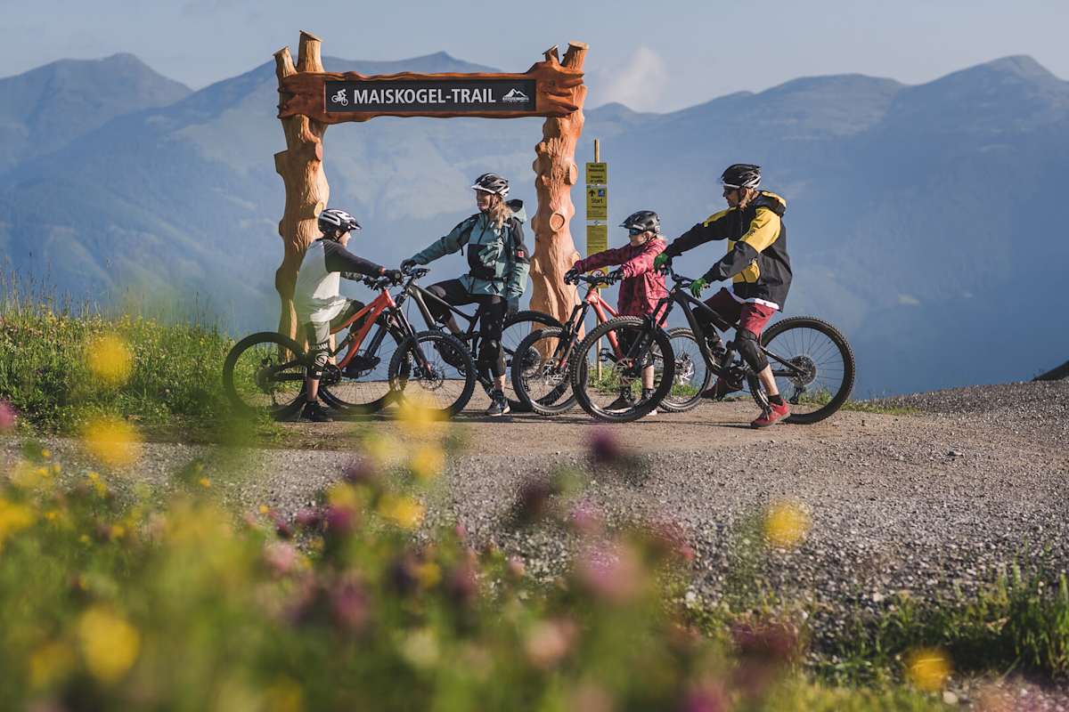 Am Start des Maiskogel-Trails