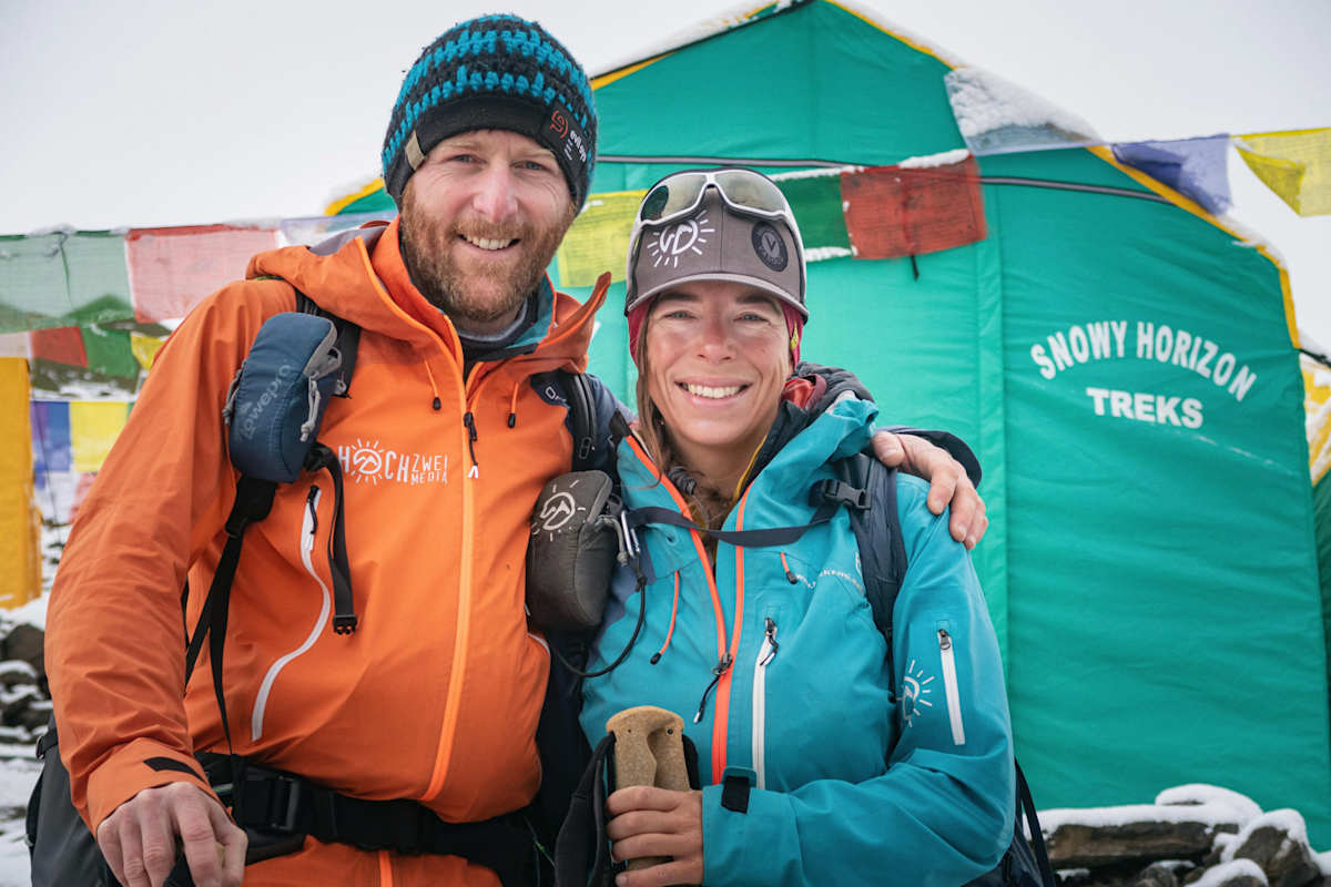 Andreas Lattner und Marlies Czerny im Manaslu-Basislager