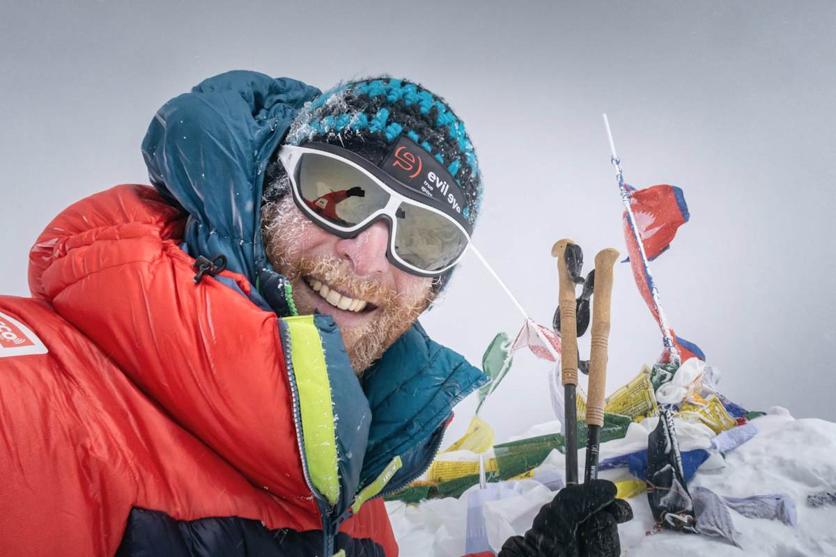 Andreas Lattner am Gipfel des Manaslu