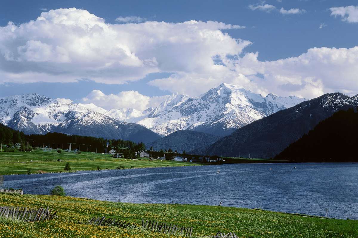 St. Valentin am Haidersee im Südtiroler Vinschgau