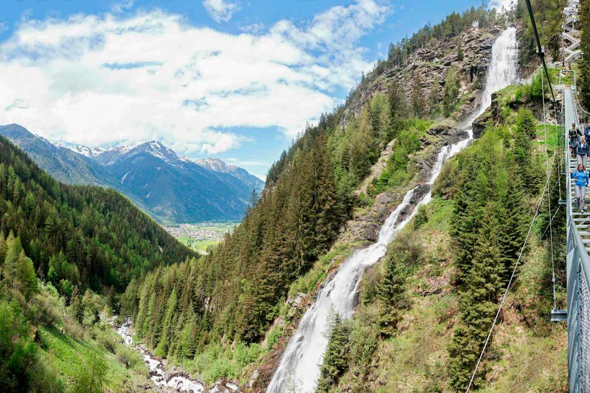 Der Tiroler Stuibenfall mit Aussichtstreppe