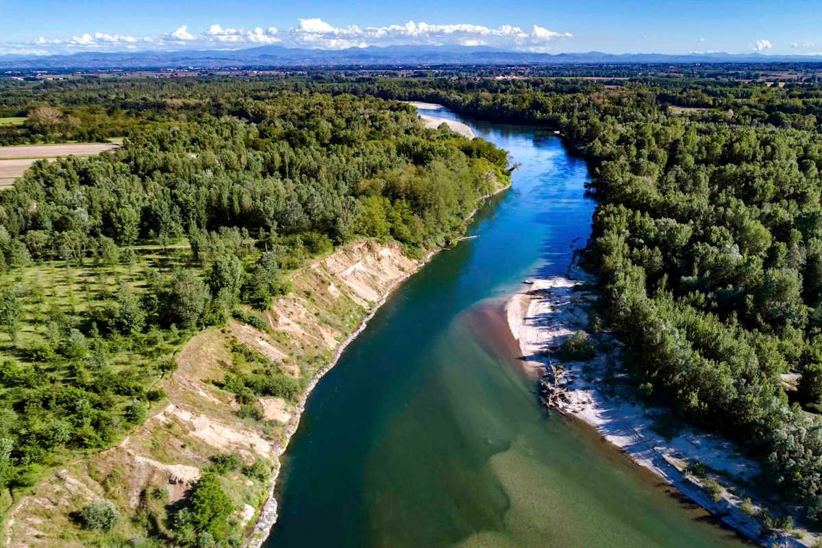 Sicht von oben auf den Ticino Naturpark