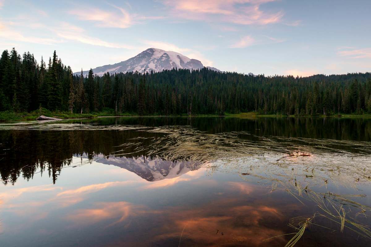 Mount Rainier in der Kaskadenkette in Washington