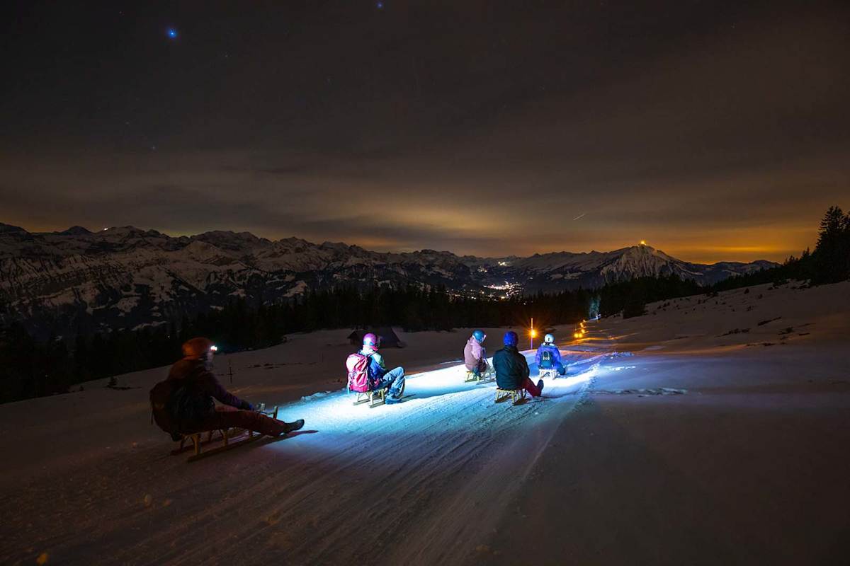 Unvergesslich: Sterneschlitteln am Niederhorn