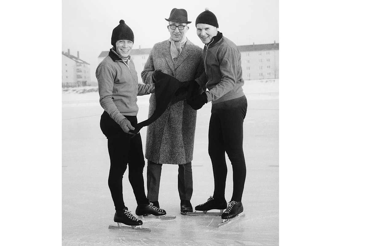 Odd Lofterød, der Firmengründer von Odlo, begeistert die Sportwelt von Anfang an mit seinem ersten Nylonanzug.