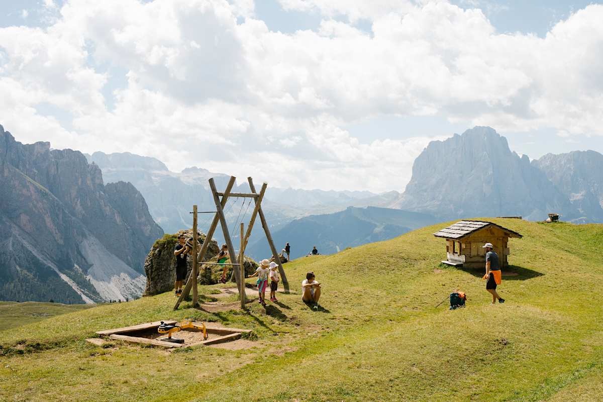 Der Spielplatz der Pieralongia Hütte