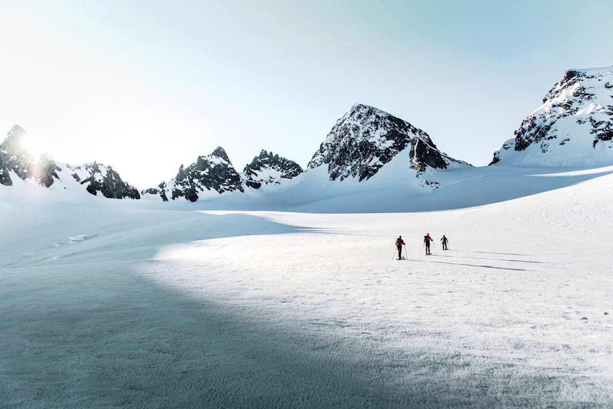 Die Gruppe am Plateau vor dem Piz Buin