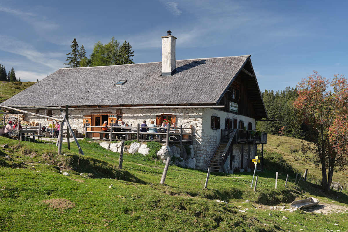 Die Postalmhütte im Salzkammergut