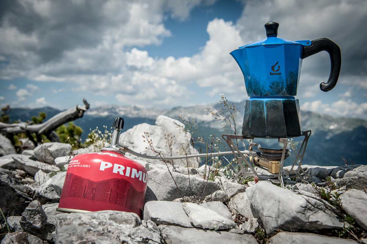 Selbstgekochter Kaffee in den Bergen schmeckt einfach am besten!