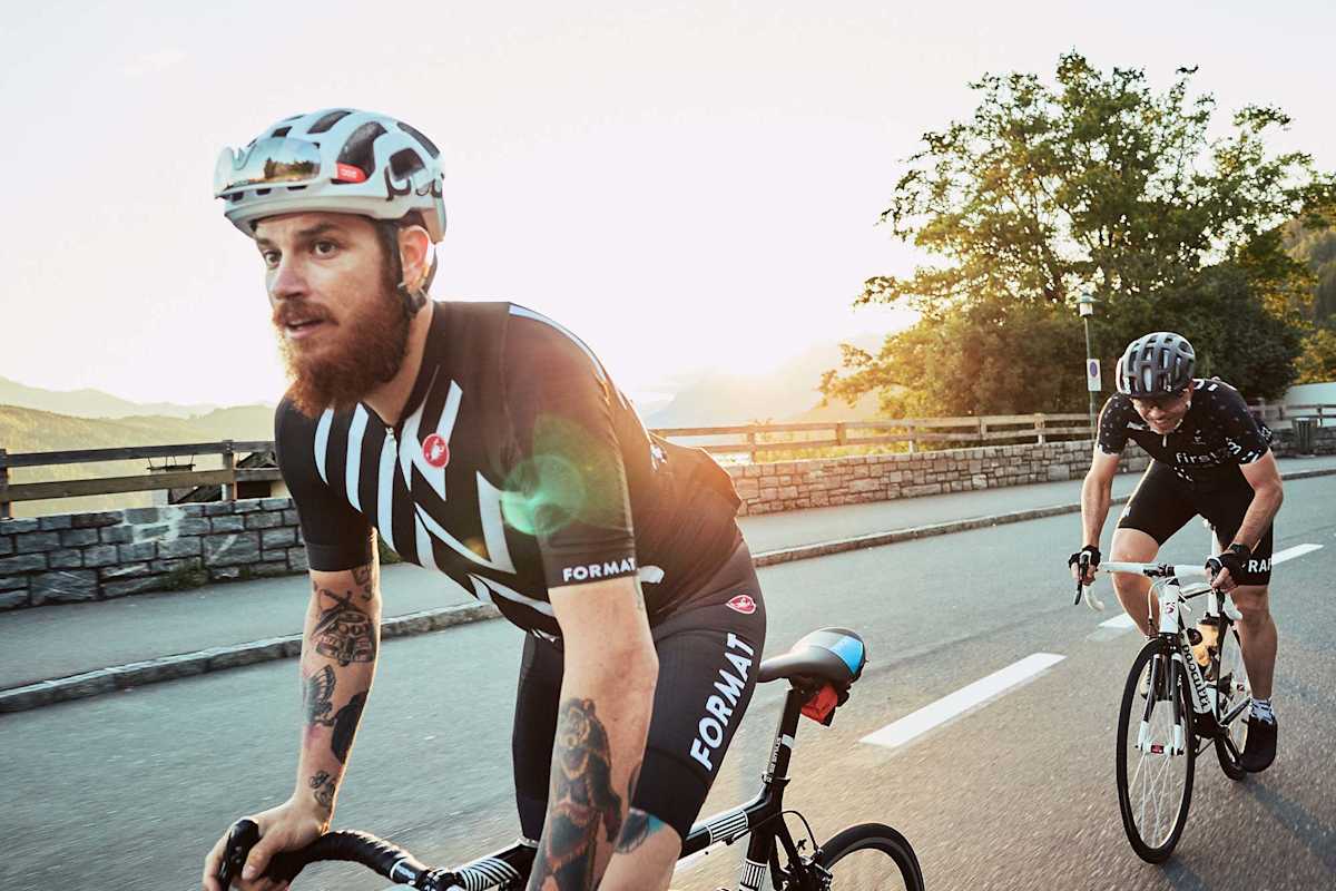 Die Radler beim Aufstieg