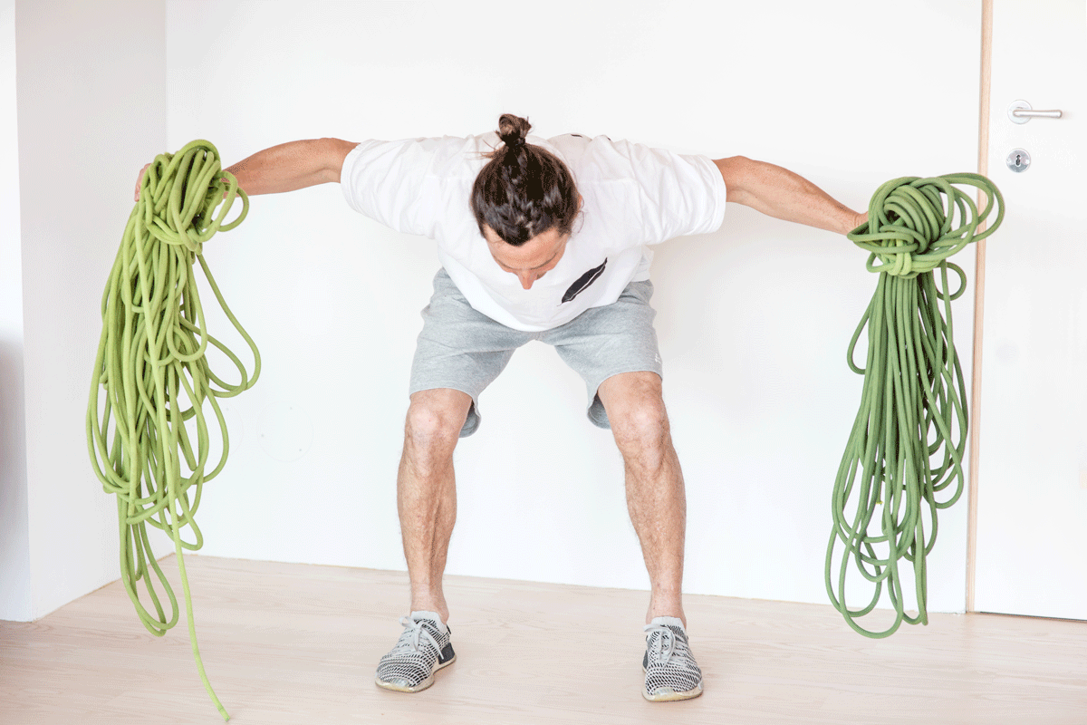 Reverse Flys mit zwei Kletterseilen