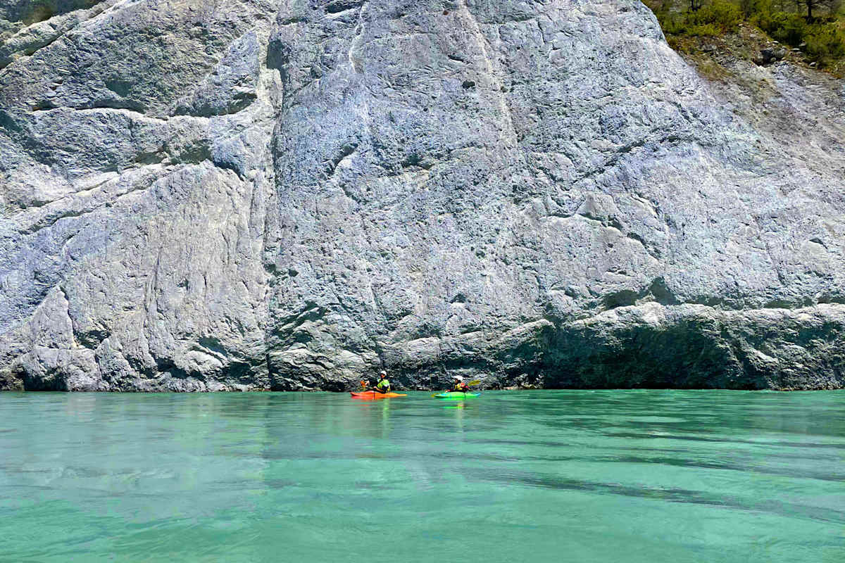 Flusswandern mit dem Kajak am Rhein