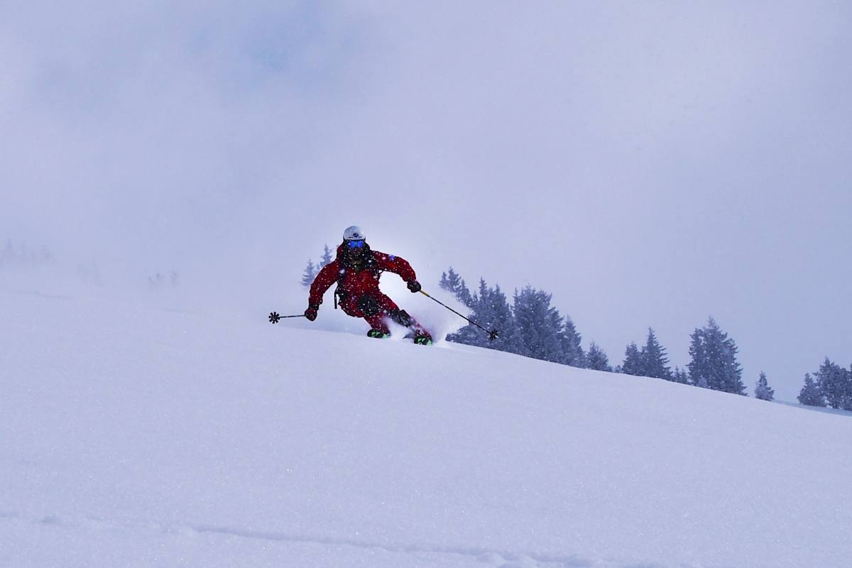 Freeriden in Fieberbrunn: Richard Mayrl von FUN Connection im Gelände