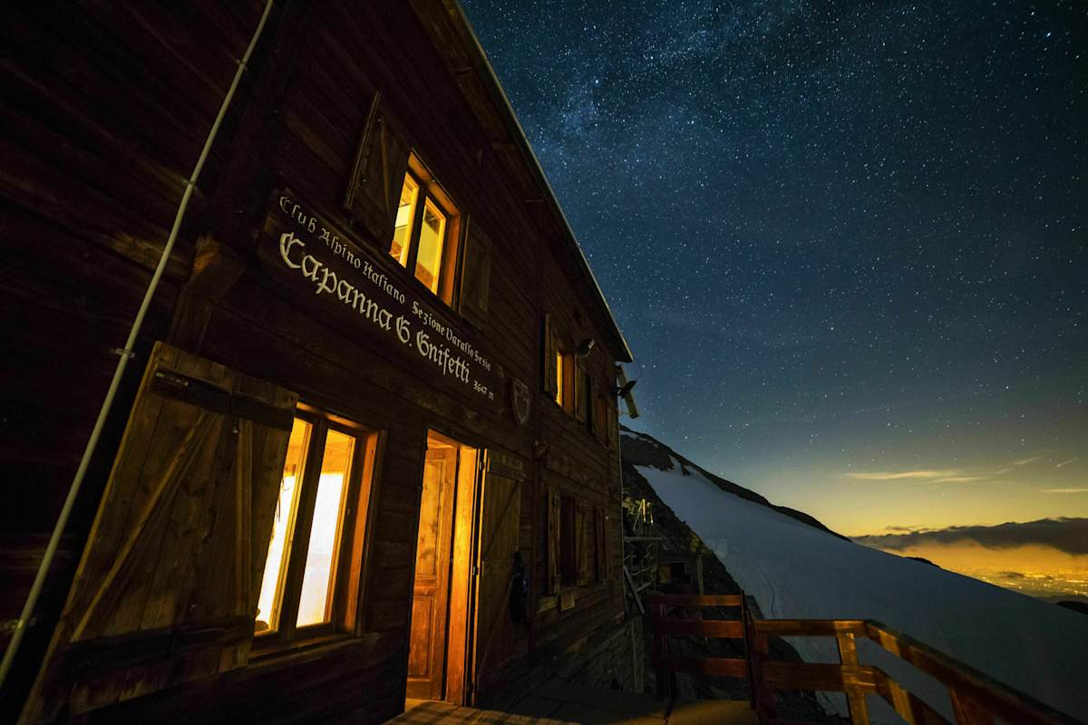 Das Rifugio Gnifetti im Monte Rosa-Massiv