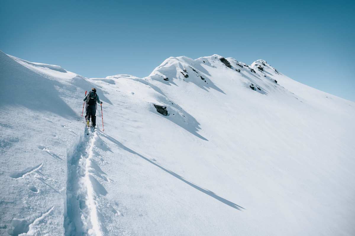 Skitourengeher im Gasteinerhang, Grat
