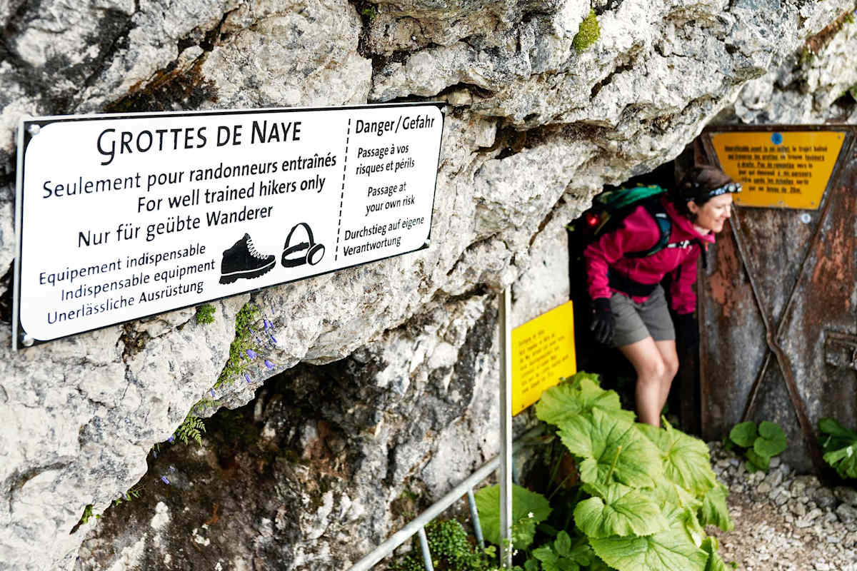 Der Weg aus der Grotte.