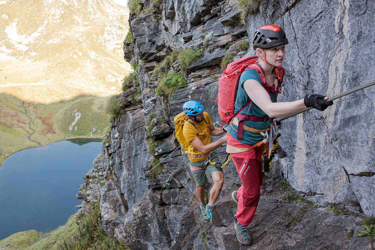 Rucksack Größe finden Klettersteig