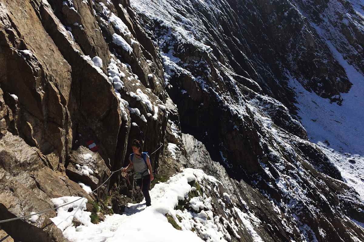 Wintereinbruch: Oberhalb der Sajathütte auf dem Weg zur Kreuzspitze in der Osttiroler Venedigergruppe