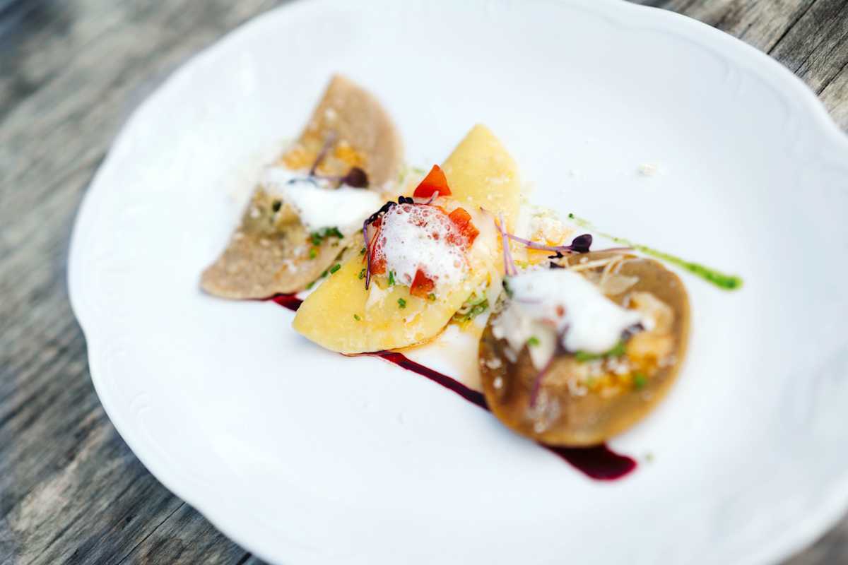 Geisleralm in Südtirol: Schlutzkrapfen-Variation