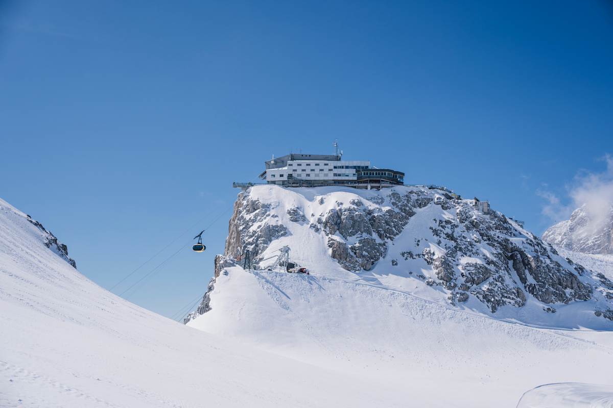 Beeindruckend: Die Seilbahnbergstation am Dachstein