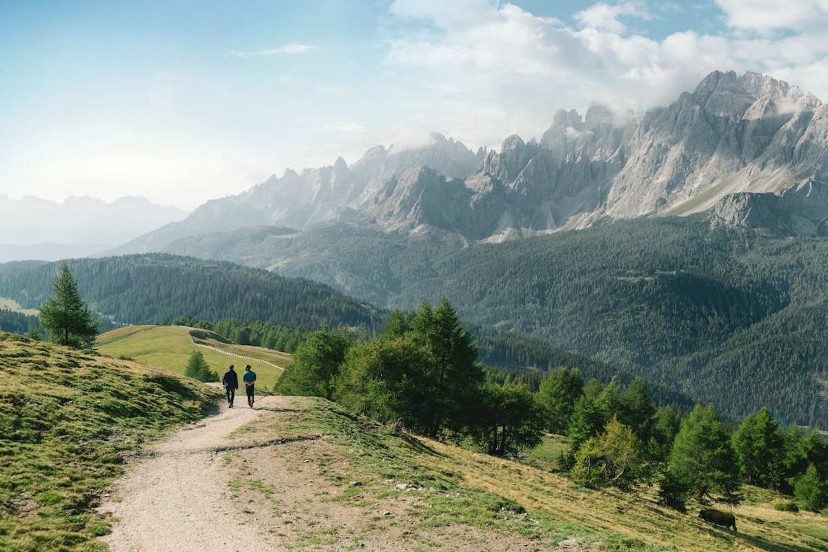 Wanderer in den Sextner Dolomiten in Südtirol