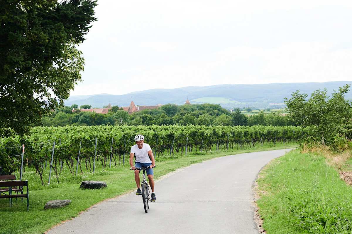 Pensionist und Radfahrlegende Edmund „Edi“ Kiss unterwegs im Burgenland