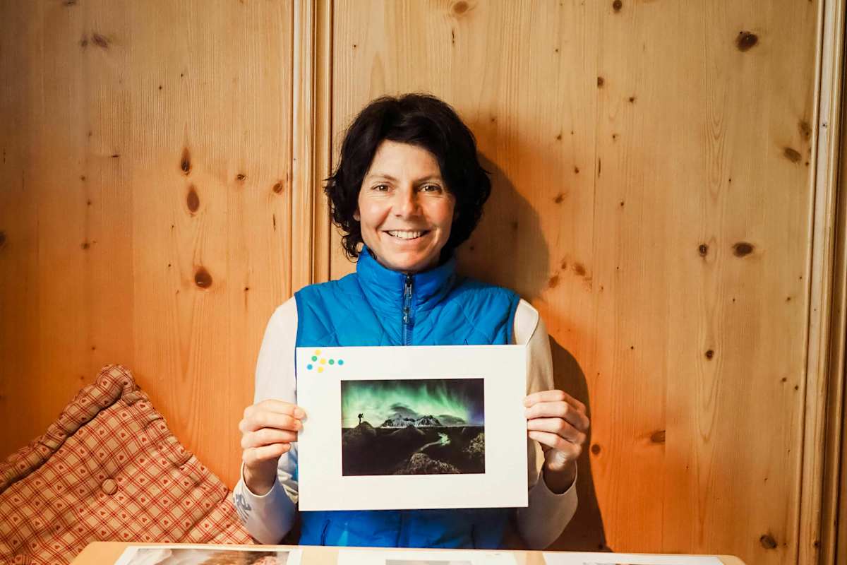 Gerlinde Kaltenbrunner mir ihrem Siegerbild