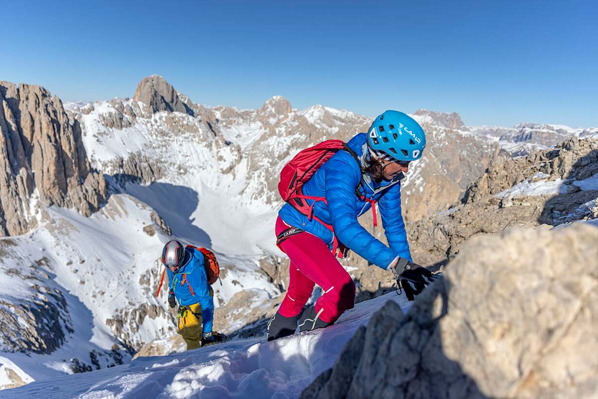 Tamara Lunger und Hansjörg Lunger in den Dolomiten