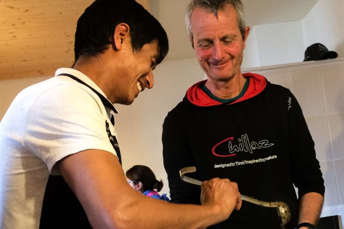 Sherpa Kale und Hüttenwirt Christoph im Taschachhaus