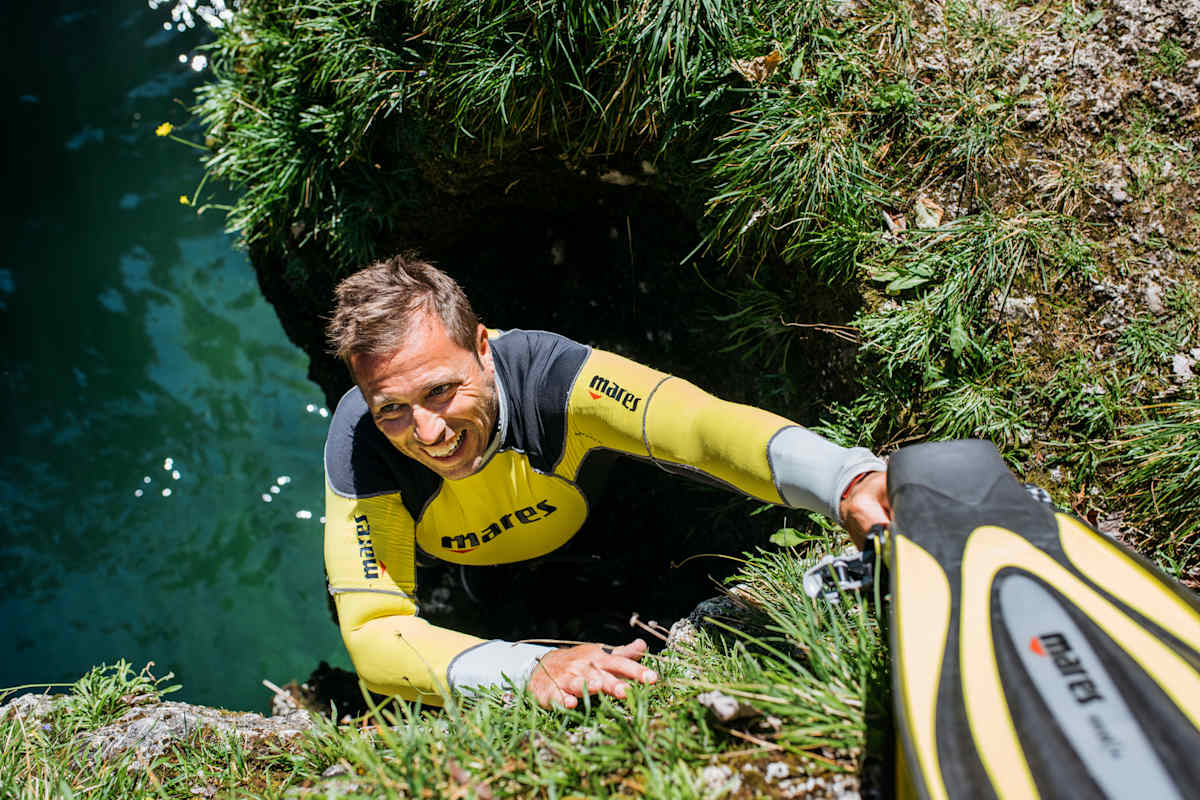 Christian Redel, Weltrekordhalter im Freitauchen.