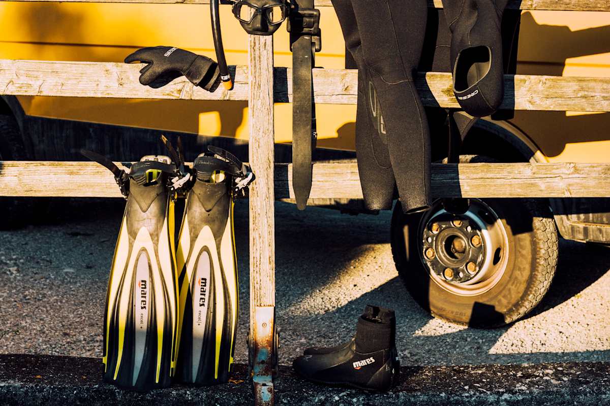 Das Equipment zum Schnorcheln.