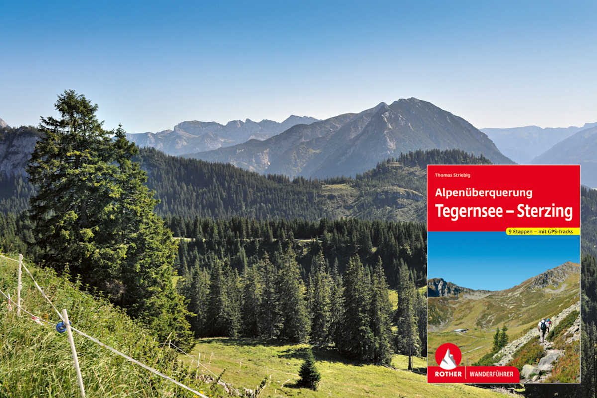 Blick auf den Guffert und das Rofan dahinter.