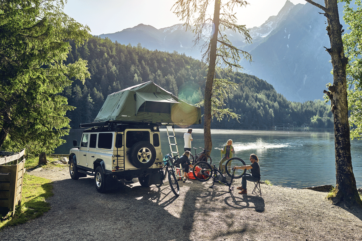 Campen mit Familie und Freunden