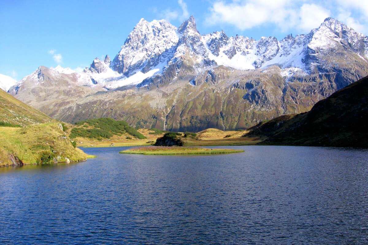 Verwall: Silbertaler Winterjöchle mit Patteriol (3.056 m) im Hintergrund