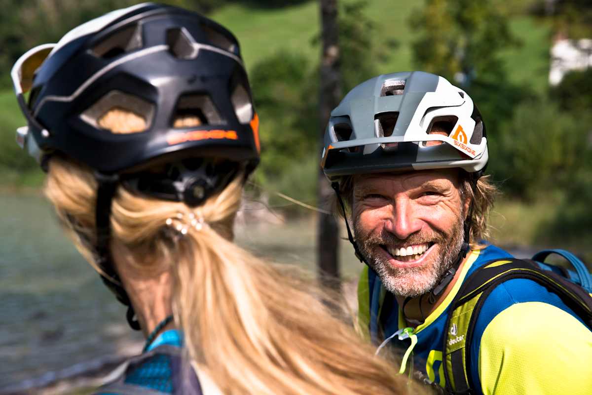 Beim Radfahren hat man viel Freude.