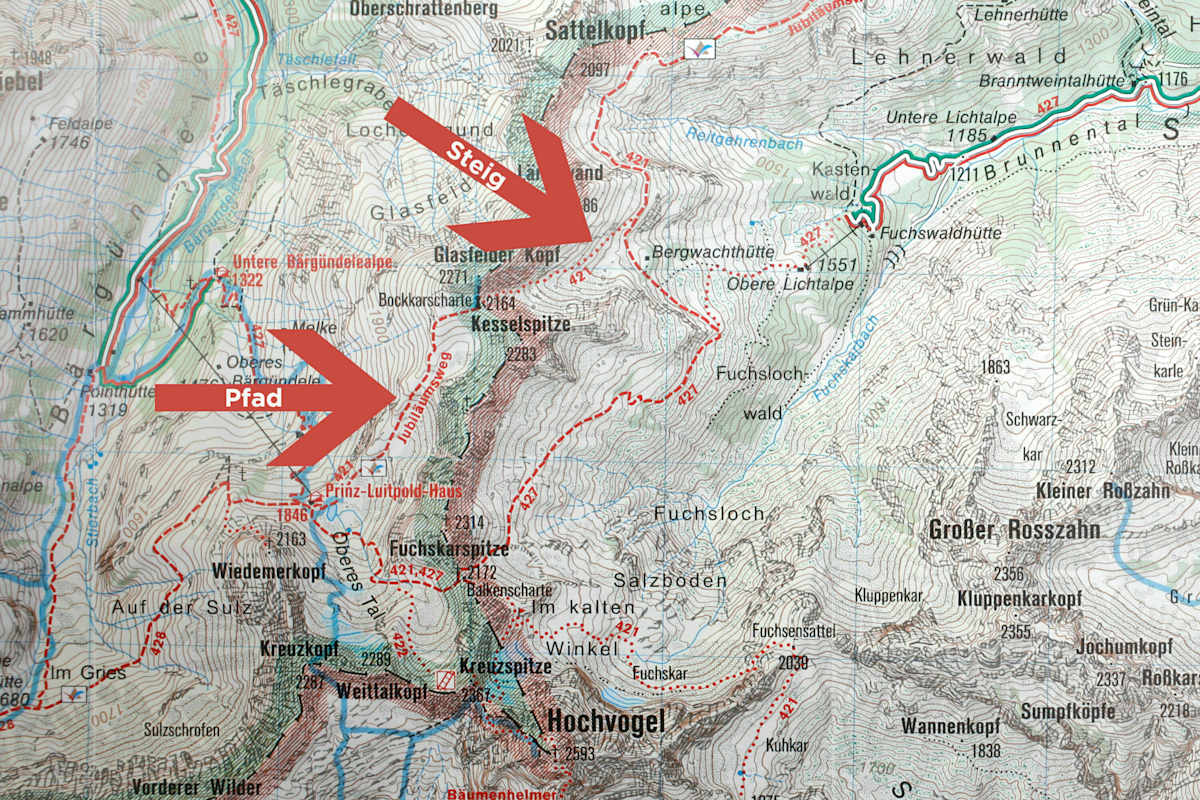 Wanderkarte: Kompass