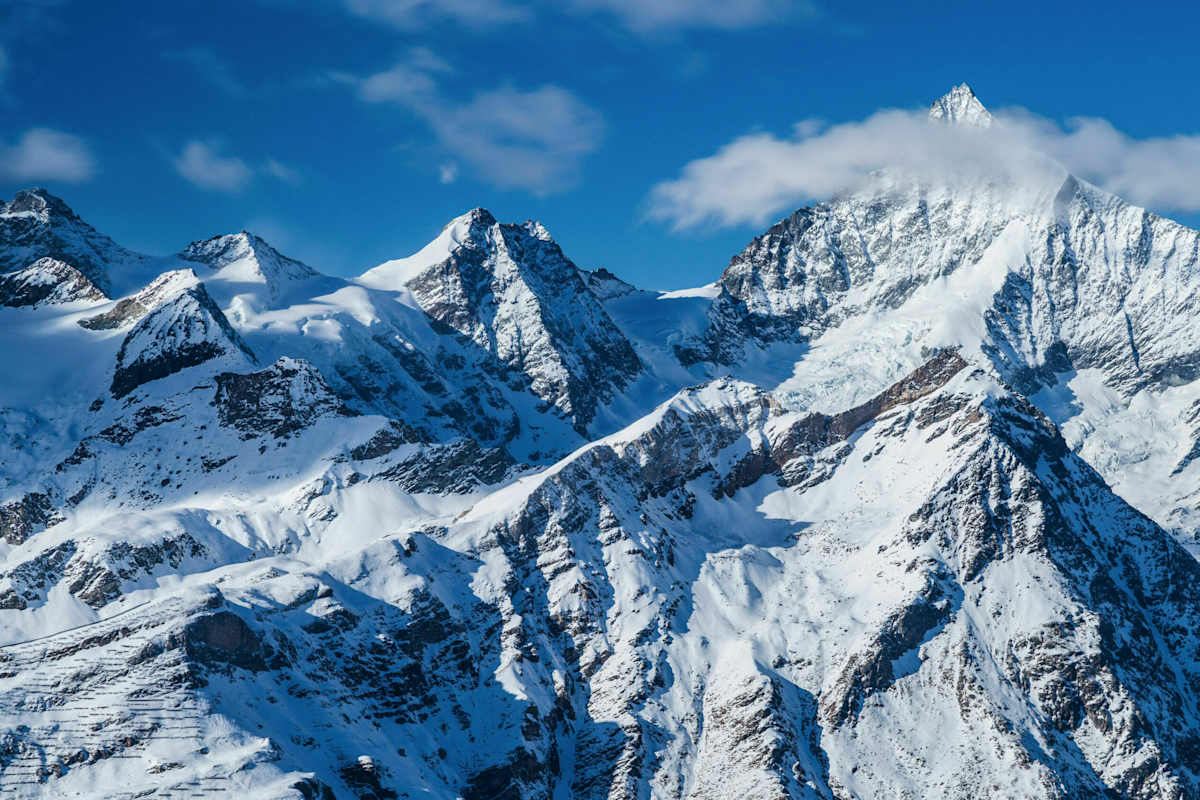 Walliser Alpen: Blick in die Weisshorngruppe