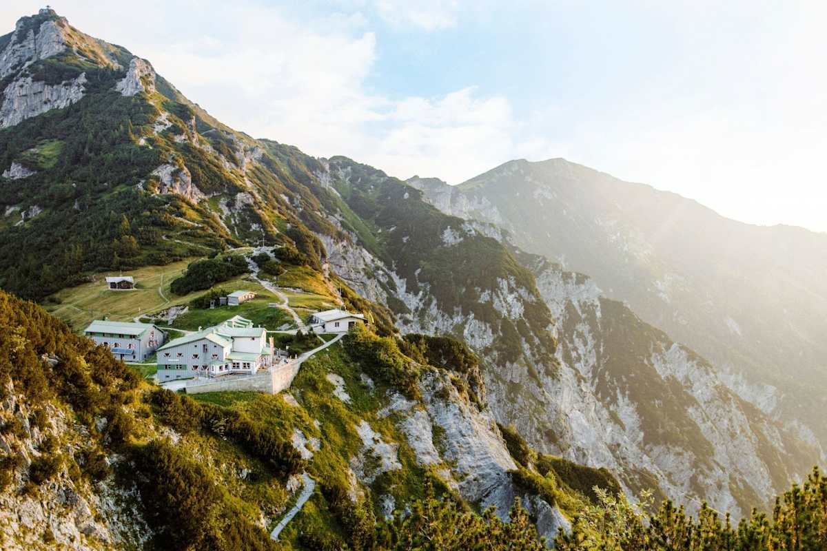 Das Stripsenjochhaus in der Abendsonne