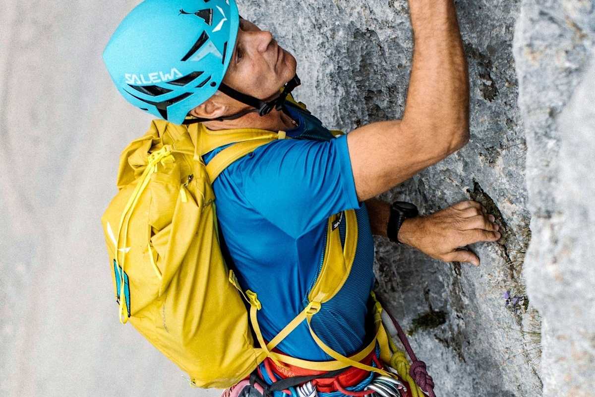 Der Bergführer in der Wand