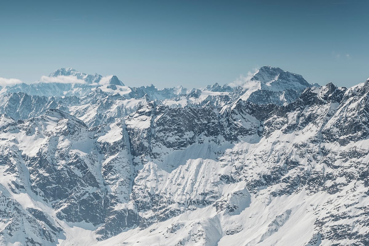Grand Combin und Mont Blanc