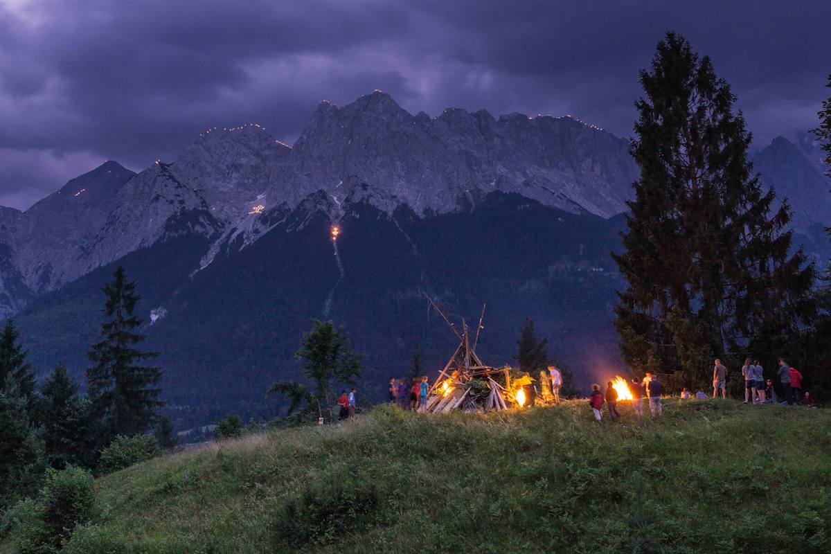 Johannifeuer in Grainau