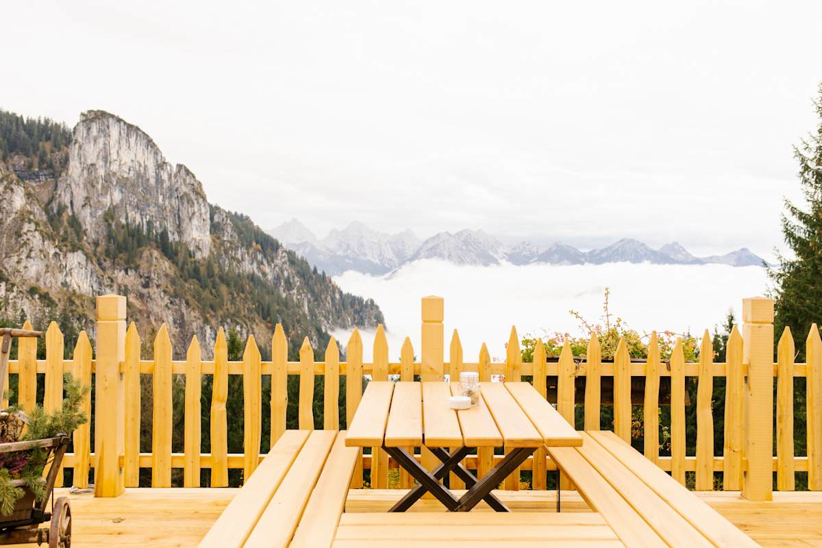 Die wunderschöne Aussicht von der Rohrkopfhütte