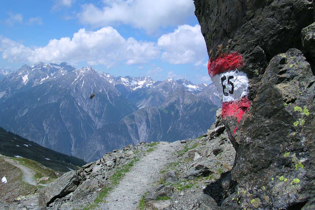 Immer noch am E5 - Am Vent Blick Richtung Lechtaler Alpen